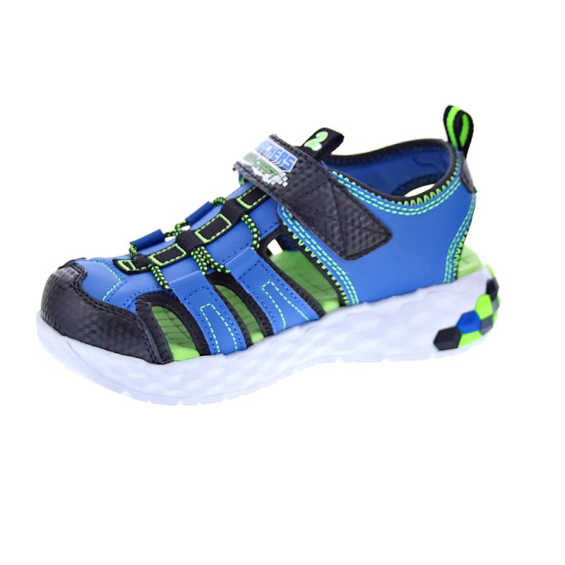 Sandalias Skechers zapatos Niño modelo Mega Splash Azul 