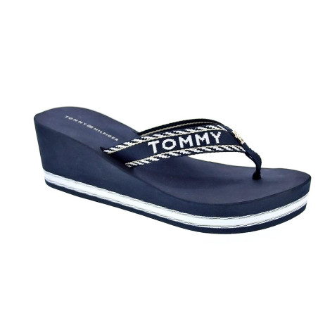 Sandalias Tommy Hilfiger zapatos Mujer modelo Wedge Sandal Azul 