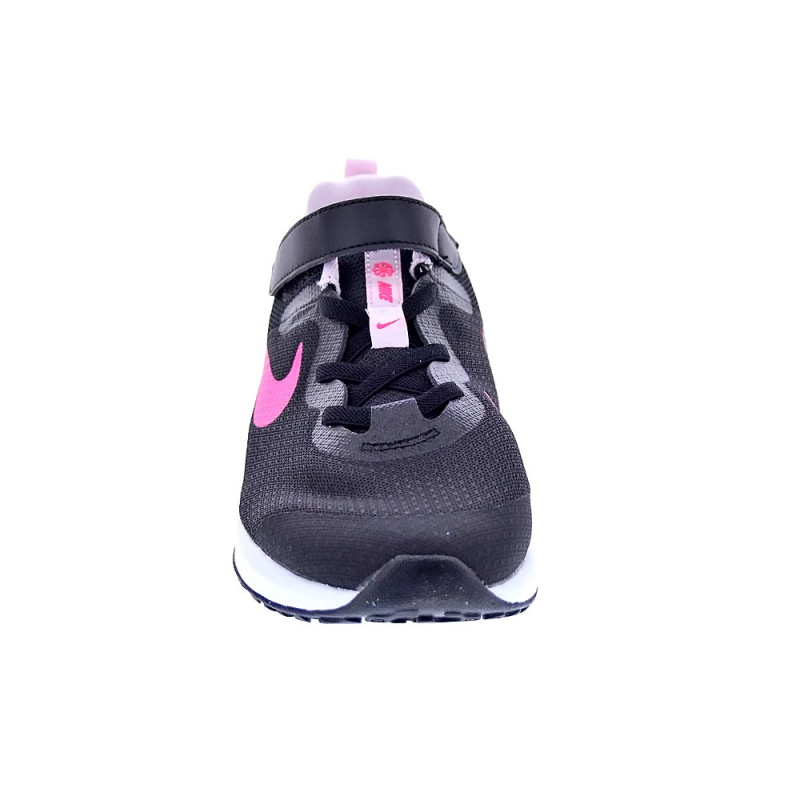 Zapatillas Nike zapatos Niña modelo Revolution cordón elástico Negro 