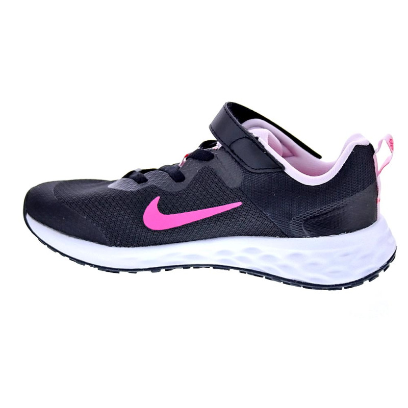 Zapatillas Nike zapatos Niña modelo Revolution cordón elástico Negro 