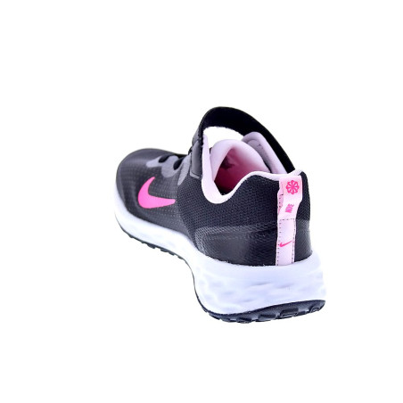 Zapatillas Nike zapatos Niña modelo Revolution cordón elástico Negro 