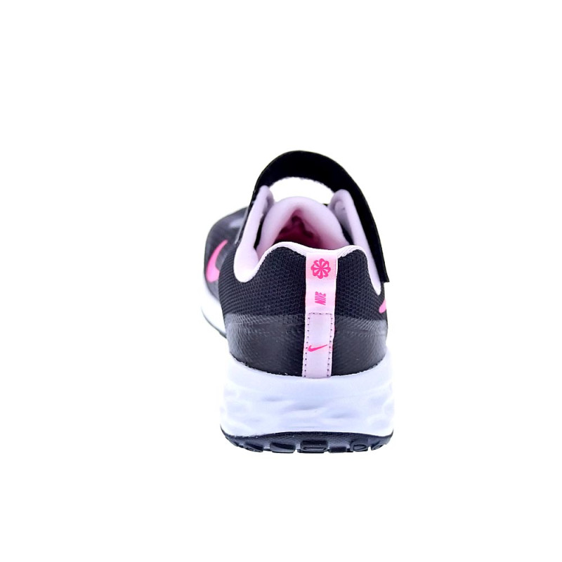 Zapatillas Nike zapatos Niña modelo Revolution cordón elástico Negro 