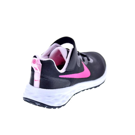 Zapatillas Nike zapatos Niña modelo Revolution cordón elástico Negro 