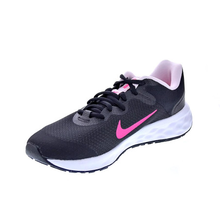 Zapatillas Nike zapatos Niña modelo Revolution cordón Negro 
