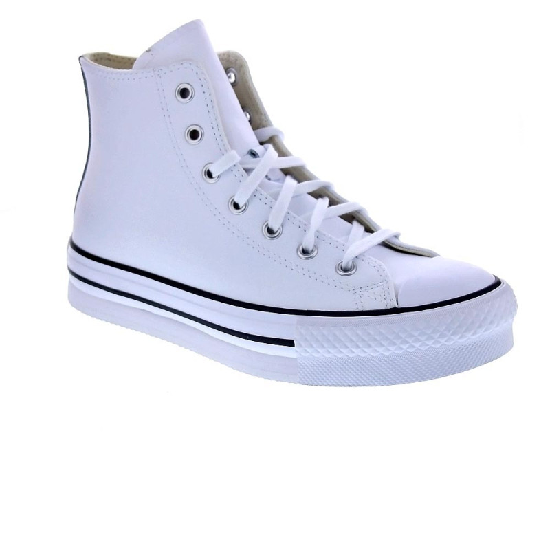 Zapatillas botas Converse zapatos Mujer modelo Chuck Taylor Plataforma Piel Blanco Cordón