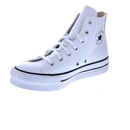 Zapatillas botas Converse zapatos Mujer modelo Chuck Taylor Plataforma Piel Blanco Cordón