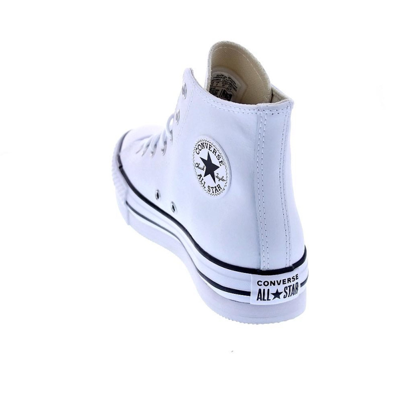 Zapatillas botas Converse zapatos Mujer modelo Chuck Taylor Plataforma Piel Blanco Cordón