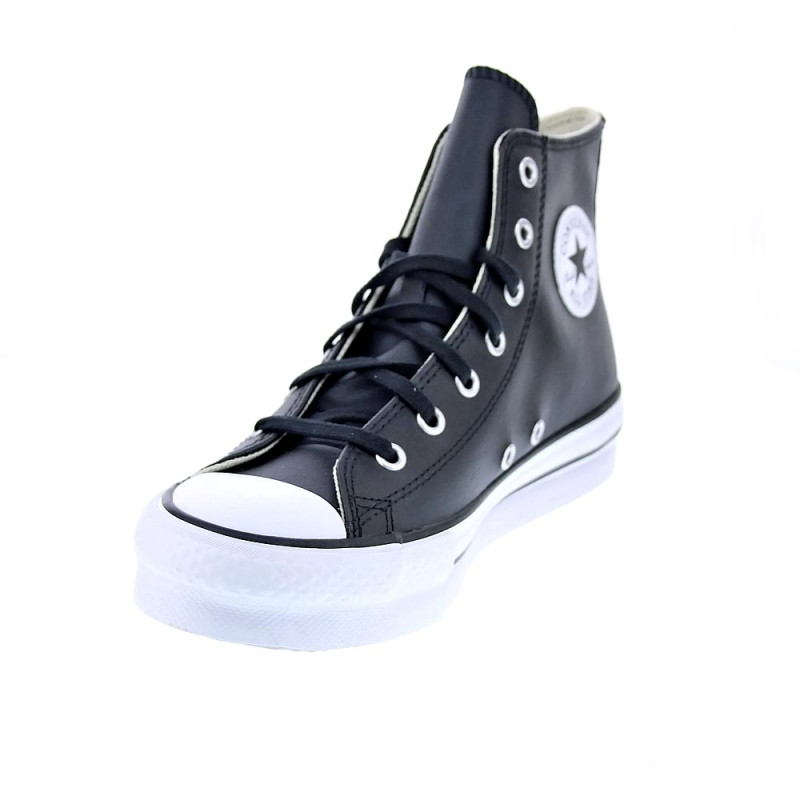 Zapatillas botas Converse zapatos Mujer modelo All Star Eva Lift Chuck Taylor Plataforma Piel Negro Cordón