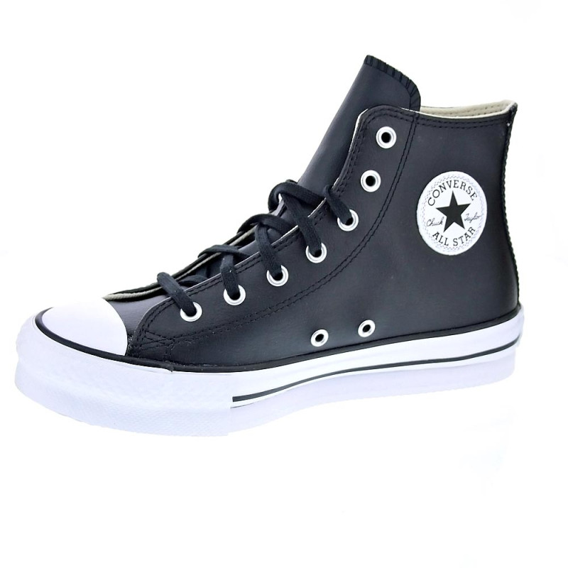 Zapatillas botas Converse zapatos Mujer modelo All Star Eva Lift Chuck Taylor Plataforma Piel Negro Cordón