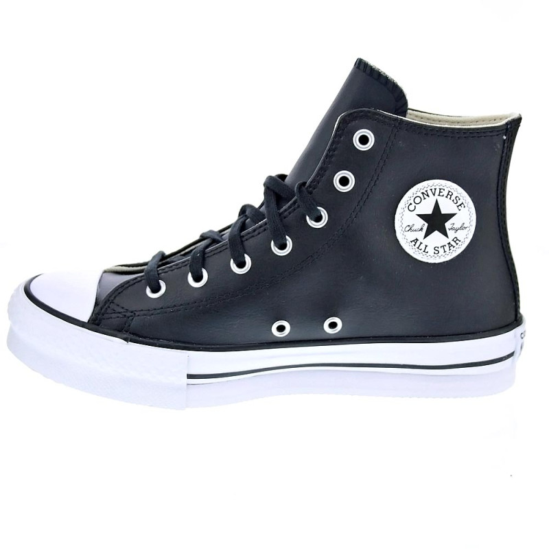 Zapatillas botas Converse zapatos Mujer modelo All Star Eva Lift Chuck Taylor Plataforma Piel Negro Cordón
