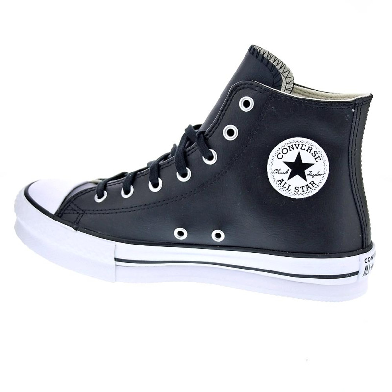 Zapatillas botas Converse zapatos Mujer modelo All Star Eva Lift Chuck Taylor Plataforma Piel Negro Cordón