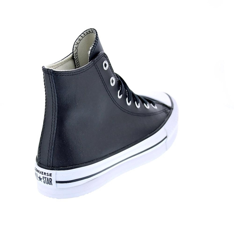 Zapatillas botas Converse zapatos Mujer modelo All Star Eva Lift Chuck Taylor Plataforma Piel Negro Cordón