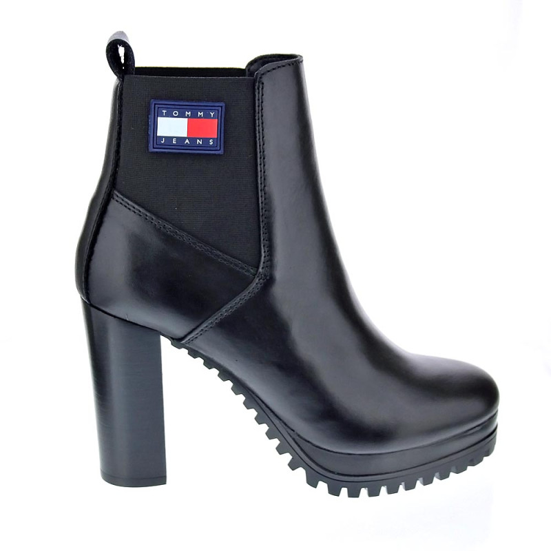 Botines Tommy Hilfiger zapatos Mujer modelo Heel Boot Negro 