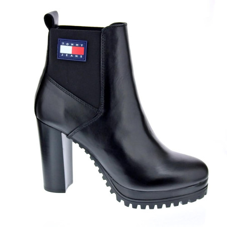 Botines Tommy Hilfiger zapatos Mujer modelo Heel Boot Negro 