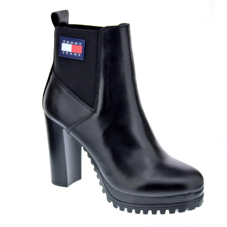 Botines Tommy Hilfiger zapatos Mujer modelo Heel Boot Negro 