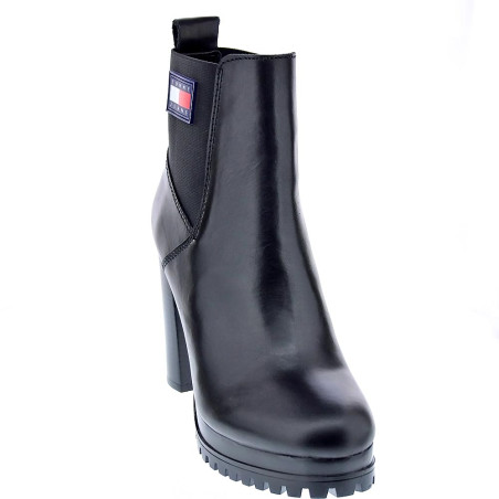 Botines Tommy Hilfiger zapatos Mujer modelo Heel Boot Negro 