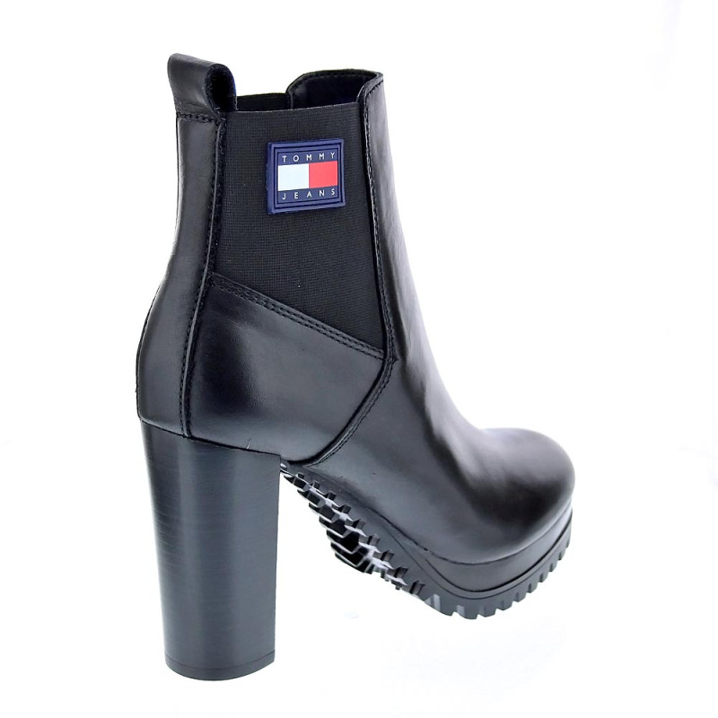 Botines Tommy Hilfiger zapatos Mujer modelo Heel Boot Negro 