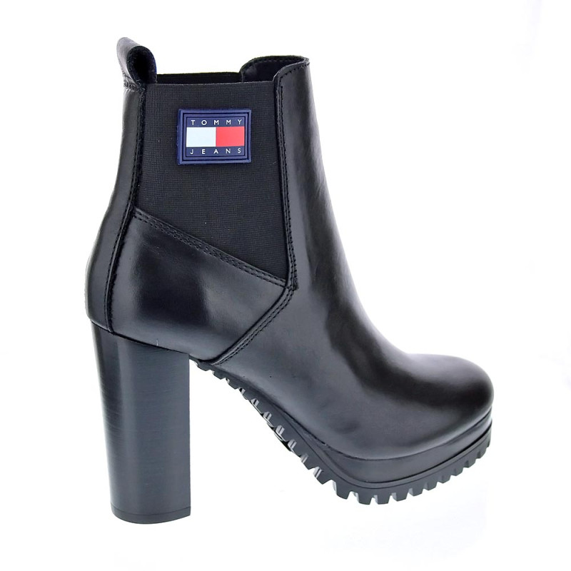 Botines Tommy Hilfiger zapatos Mujer modelo Heel Boot Negro 