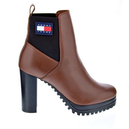 Botines Tommy Hilfiger zapatos Mujer modelo Heel Boot Marrón 