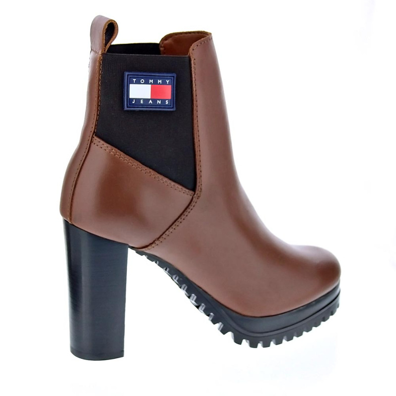 Botines Tommy Hilfiger zapatos Mujer modelo Heel Boot Marrón 