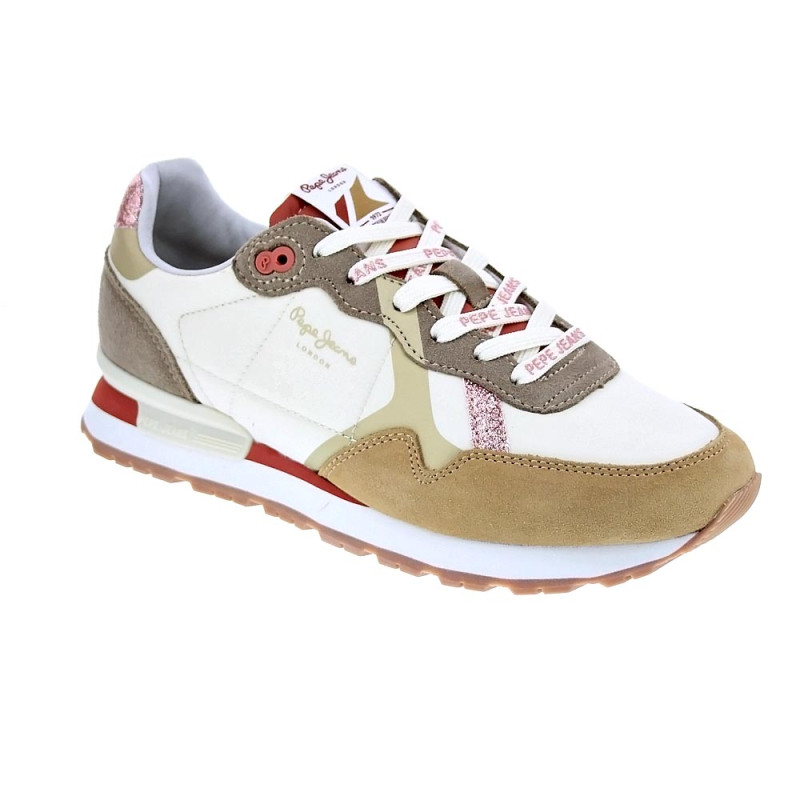 Zapatillas Pepe Jeans zapatos Mujer modelo Brit Print Beige 