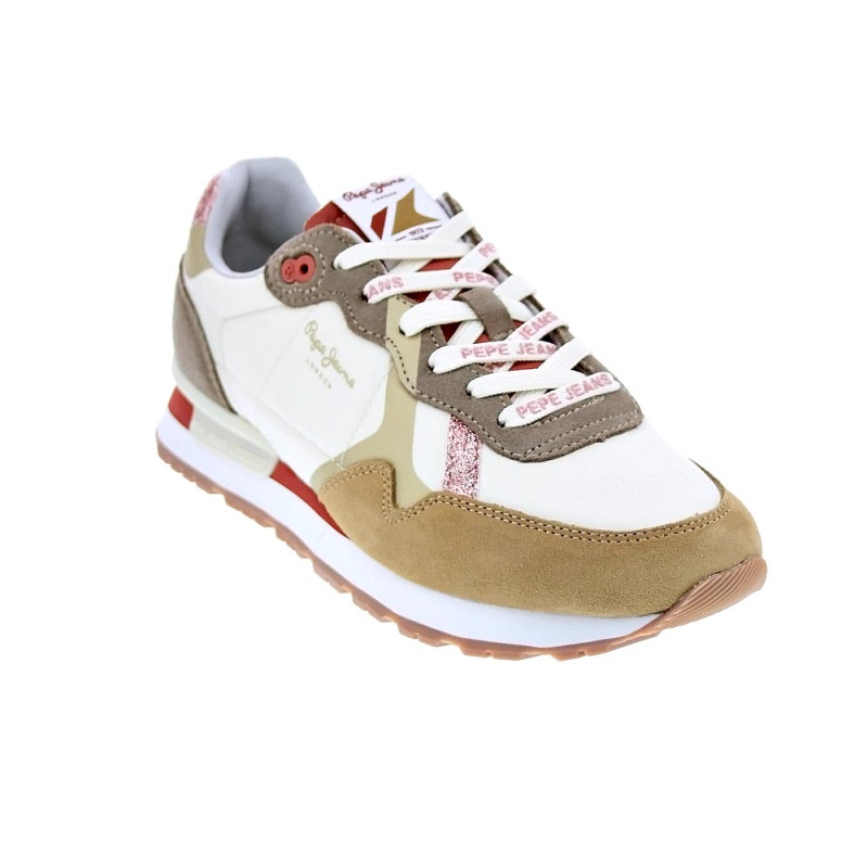 Zapatillas Pepe Jeans zapatos Mujer modelo Brit Print Beige 