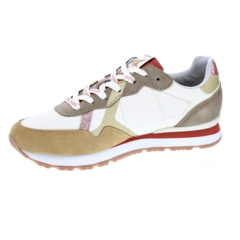 Zapatillas Pepe Jeans zapatos Mujer modelo Brit Print Beige 