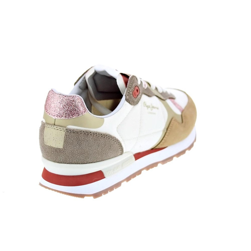 Zapatillas Pepe Jeans zapatos Mujer modelo Brit Print Beige 
