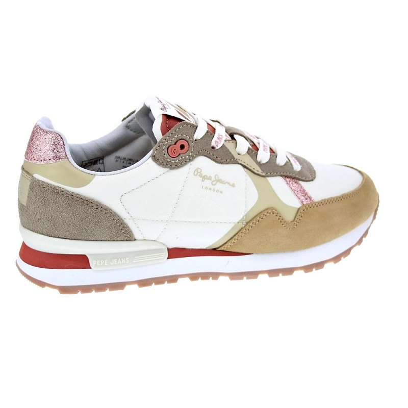 Zapatillas Pepe Jeans zapatos Mujer modelo Brit Print Beige 