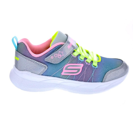 Zapatillas Skechers zapatos Niña modelo Snap Plata Velcro
