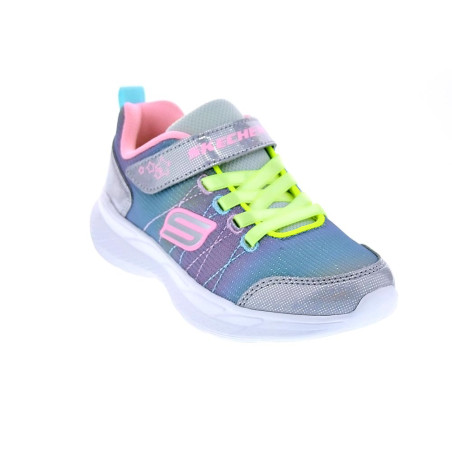 Zapatillas Skechers zapatos Niña modelo Snap Plata Velcro