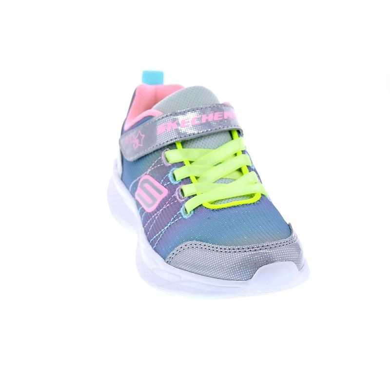 Zapatillas Skechers zapatos Niña modelo Snap Plata Velcro