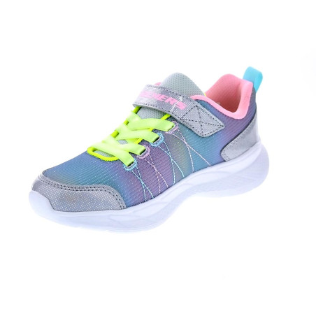 Zapatillas Skechers zapatos Niña modelo Snap Plata Velcro