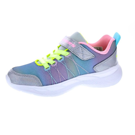 Zapatillas Skechers zapatos Niña modelo Snap Plata Velcro