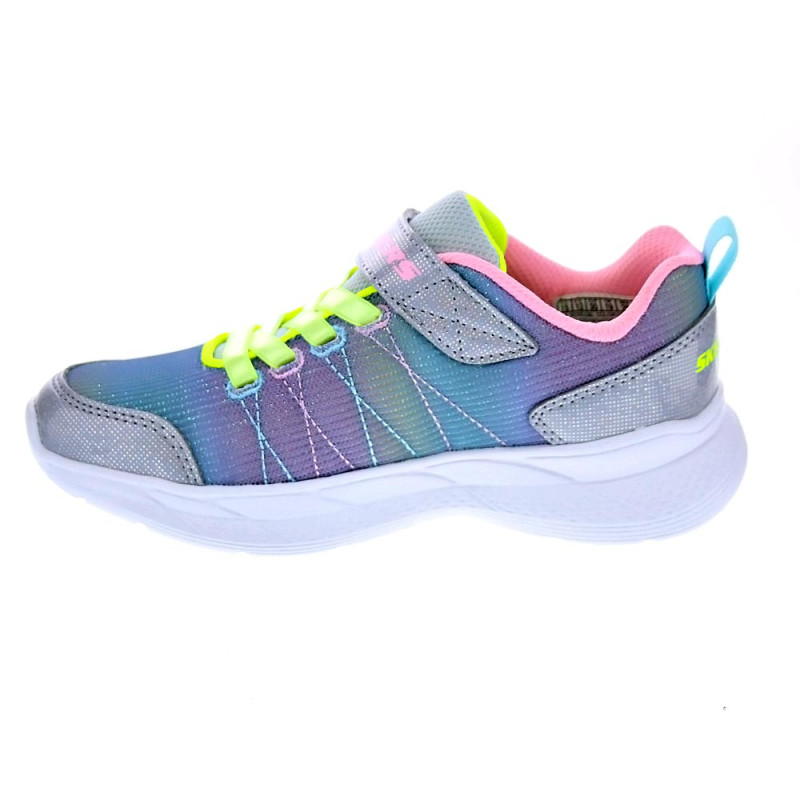 Zapatillas Skechers zapatos Niña modelo Snap Plata Velcro