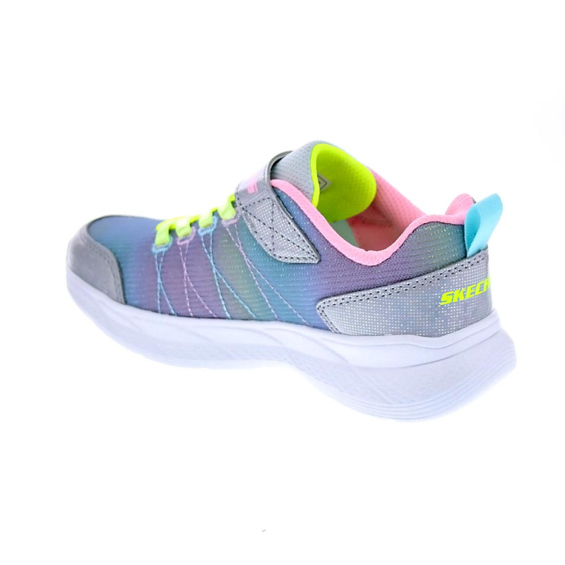 Zapatillas Skechers zapatos Niña modelo Snap Plata Velcro