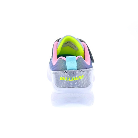 Zapatillas Skechers zapatos Niña modelo Snap Plata Velcro