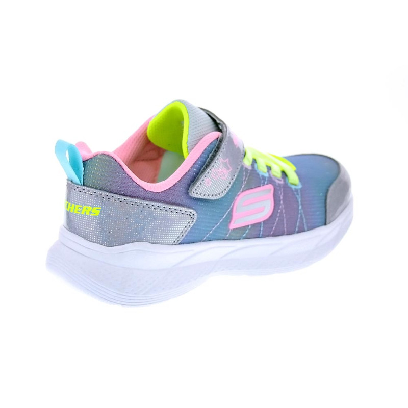 Zapatillas Skechers zapatos Niña modelo Snap Plata Velcro