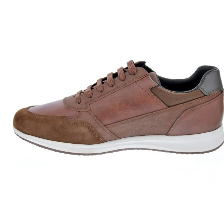 Zapatillas Geox zapatos Hombre modelo Avery cordón cremallera Marrón 