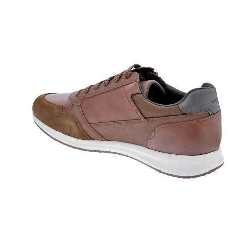 Zapatillas Geox zapatos Hombre modelo Avery cordón cremallera Marrón 