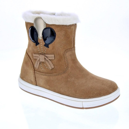 Botines Geox zapatos Niña modelo Trottola Beige 