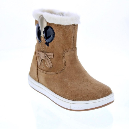 Botines Geox zapatos Niña modelo Trottola Beige 