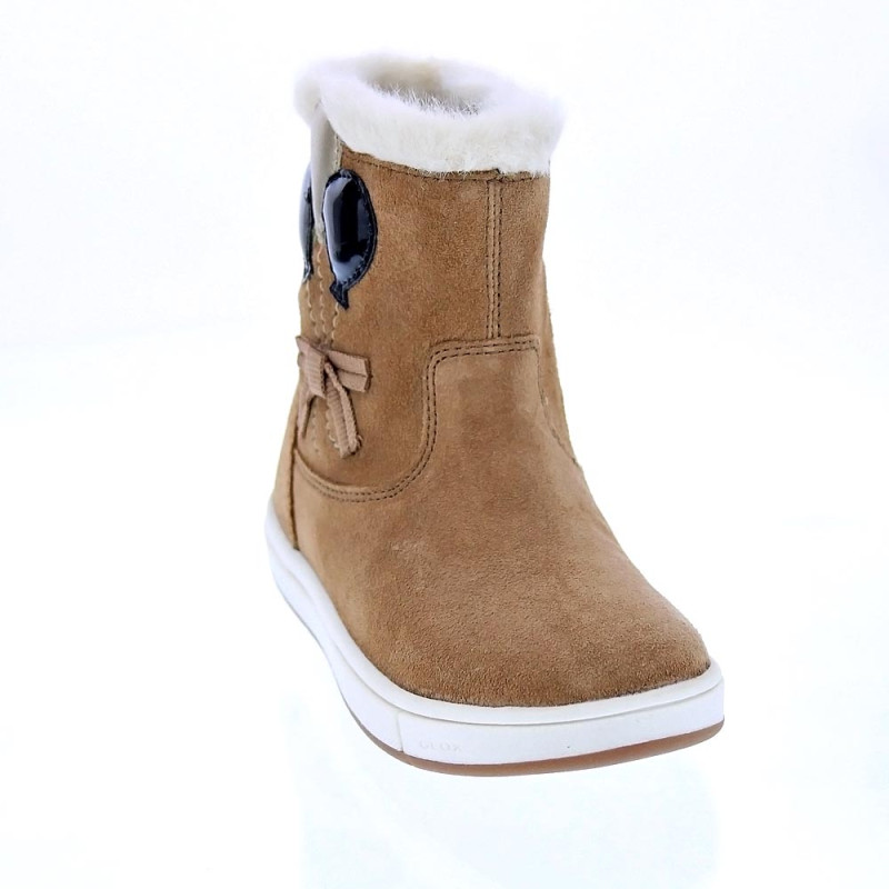 Botines Geox zapatos Niña modelo Trottola Beige 