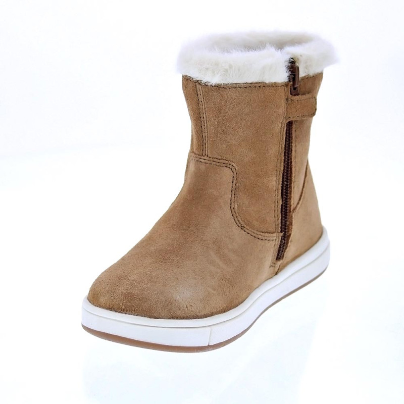 Botines Geox zapatos Niña modelo Trottola Beige 