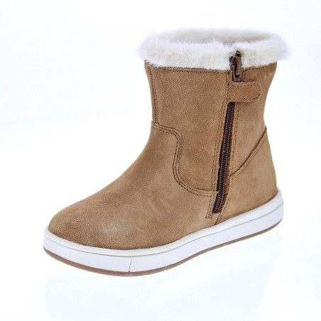 Botines Geox zapatos Niña modelo Trottola Beige 