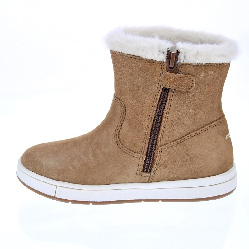 Botines Geox zapatos Niña modelo Trottola Beige 