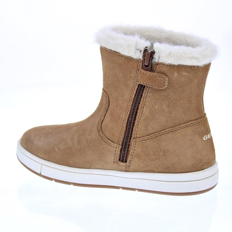 Botines Geox zapatos Niña modelo Trottola Beige 
