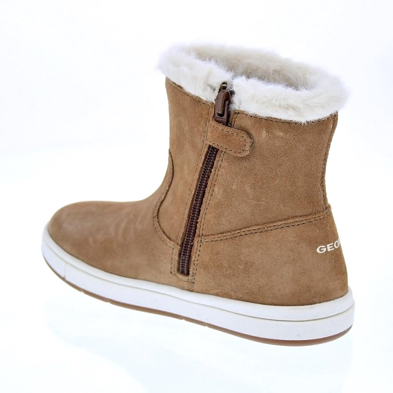 Botines Geox zapatos Niña modelo Trottola Beige 