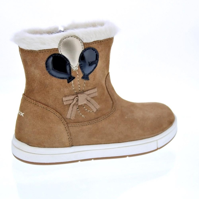 Botines Geox zapatos Niña modelo Trottola Beige 