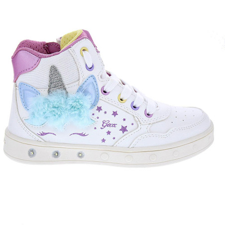 Zapatillas botas Geox zapatos Niña modelo Skylin Blanco 